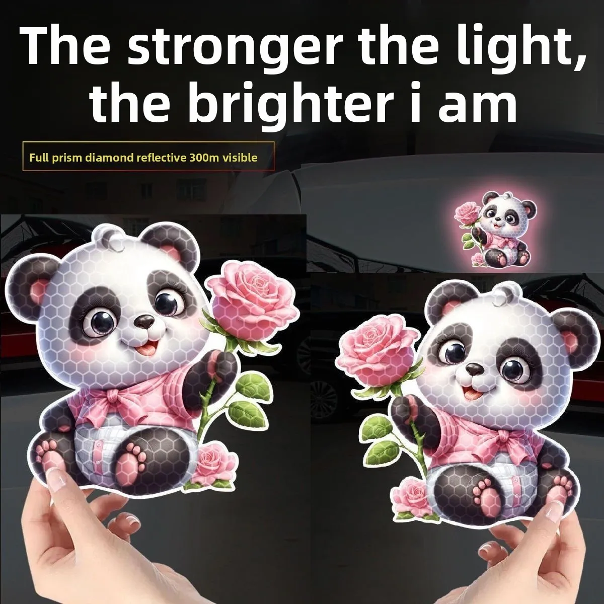 Car sticker cute panda creative sticker body window personalized sticker electric motorcycle scratches cover decorative