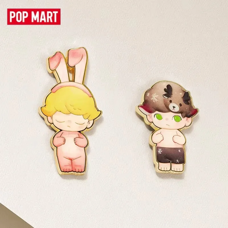 

POP MART DIMOO Retro Badge Series Genuine Blind Box Mystery Box Ornament Figurines Guess Bag Toys Cute Anime Action Figure Gift