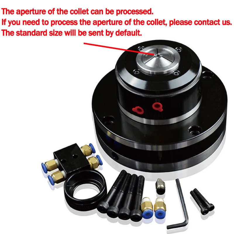 JAB-15/25/40 Collet chuck Adjustable high speed rotary  internal or external clamping air collet chucks for CNC lathe machines