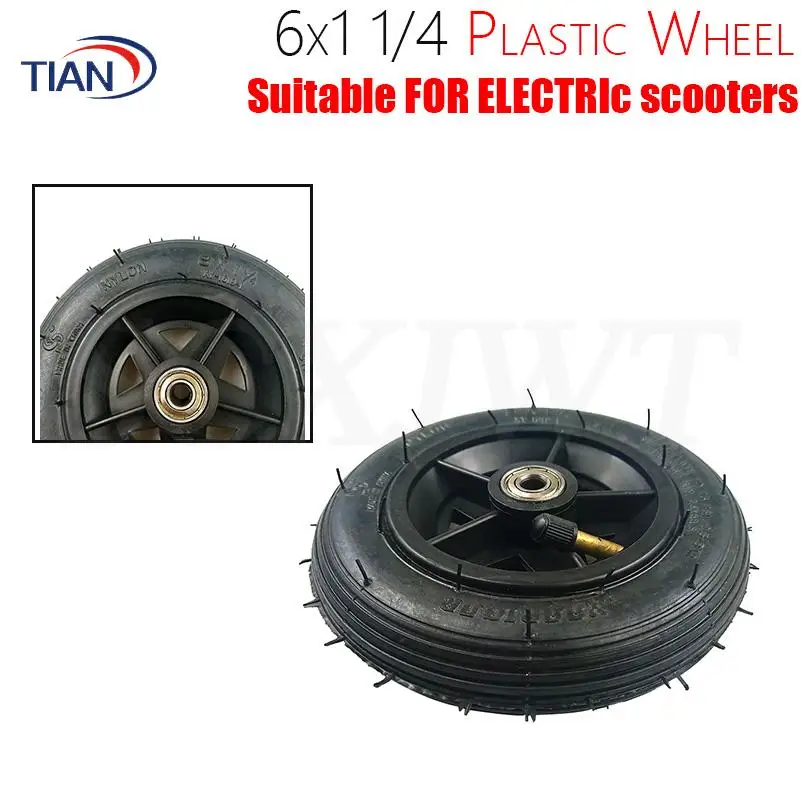 

6-inch anti slip electric scooter 6x1 1/4 tire scooter inflatable wheel hub inner tube m8/m10 accessories