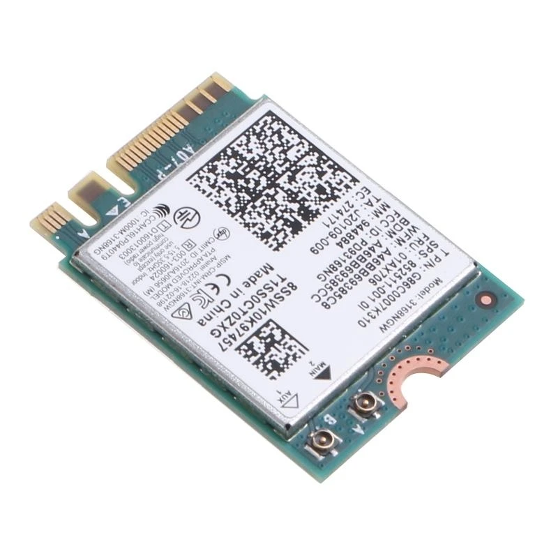 62KA 3168NGW Двойной диапазон Wi-Fi Card Card 802.11ac Axe Wireless NGFF для M.2 Wi-Fi Card Adapter Adapter BT-совместимый 4.2