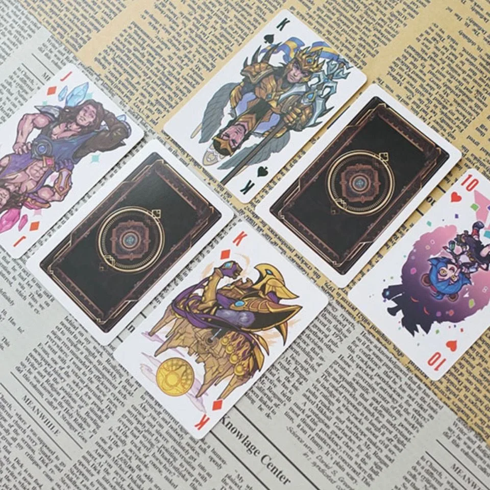 New Game LOL League of Legends Poker Card Superhero EZ the Blind Monk Vi Master Yi Cosplay 55Pcs Playing Card Party Board Game