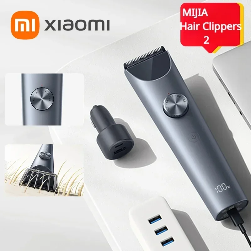 

NEW XIAOMI MIJIA Hair Clippers 2 Titanium Alloy Blade Men Sideburns Electric Shaver Wireless Hair Cutting Trimmer Barber Cutter