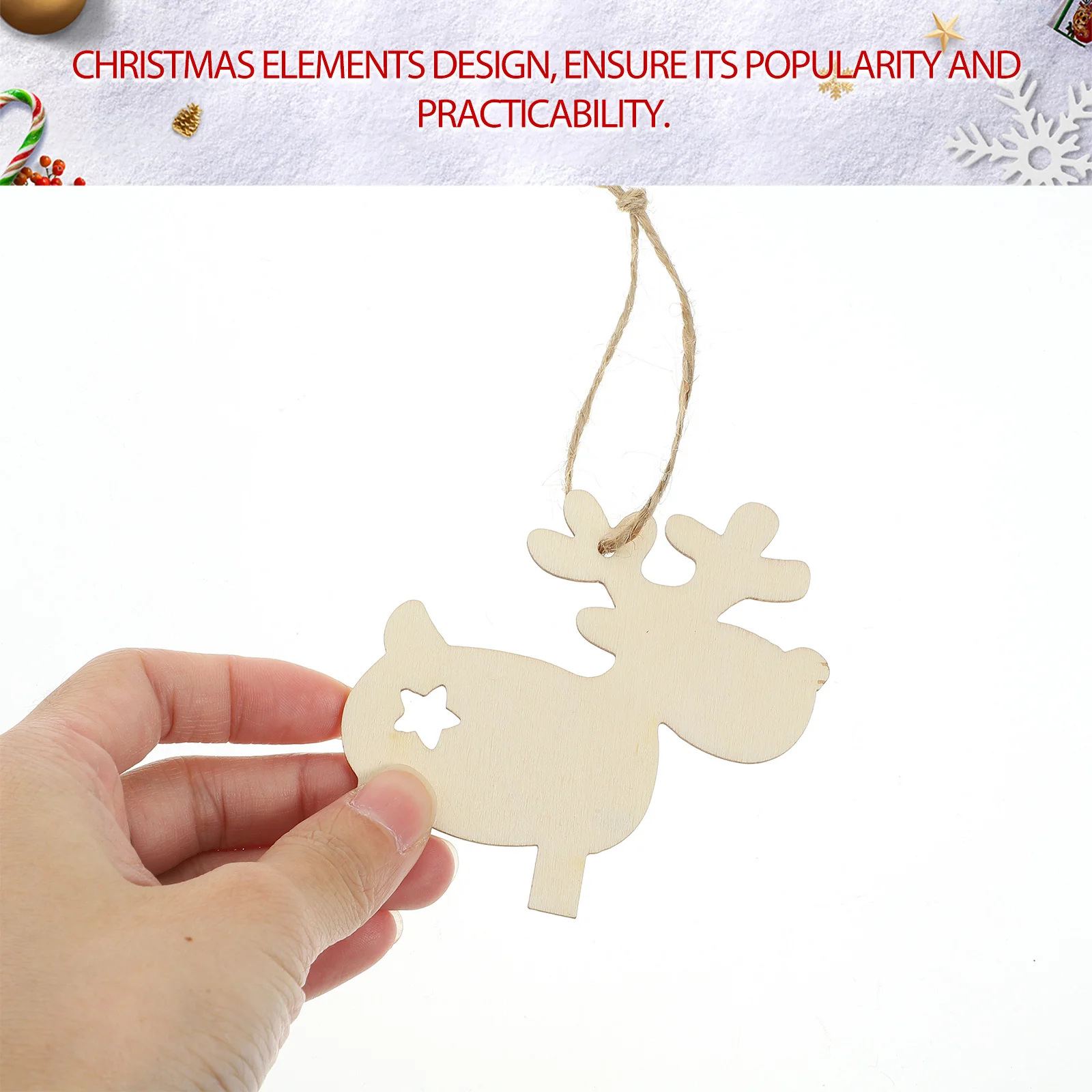30 قطعة من المعلقات الخشبية لعيد الميلاد يمكنك صنعها بنفسك علامات غير مطلية مع حبل للتعليق على شجرة جدار الشرفة زينة عيد الميلاد وحرف العطلات