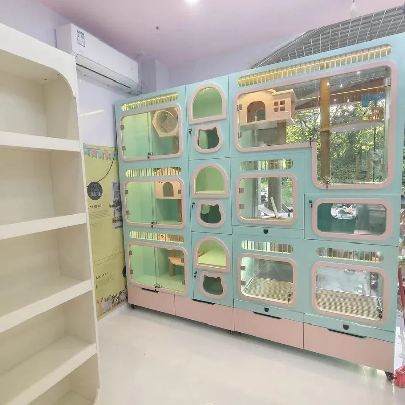 

Cat Villa Pet Shop Cat Double-sided Glass Display Cabinet Breeding Cabinet Cage Thermostatic Cabinet