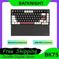 BATKNIGHT-BK75 Wireless Side-engraved Mechanical Keyboard Hot Swap Clamshell Hand Rest Three-mode Gasket Customized 75-key Game