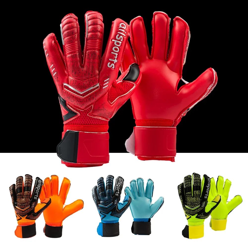 Kids Unisex Professional Soccer Goalkeeper Gloves 4mm Latex With Finger Protection Adults Football Goalie Gloves Protector