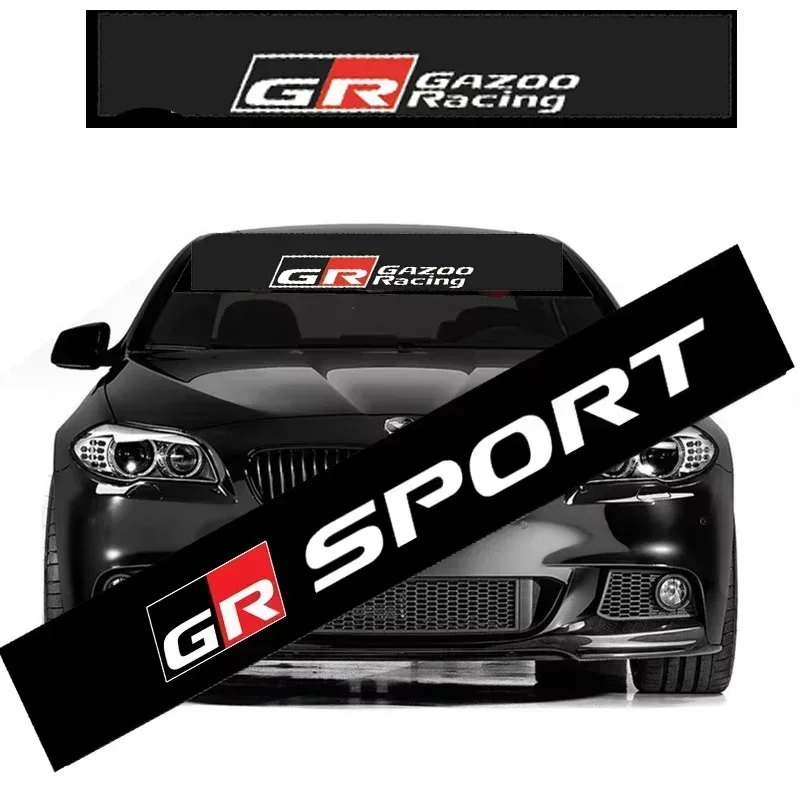 Pegatinas Reflectantes para Parabrisas Delantero y Ventanas Traseras de Autos Toyota GR Sport Yaris Corolla Hilux Camry Rav4 CH-R Fortuner
