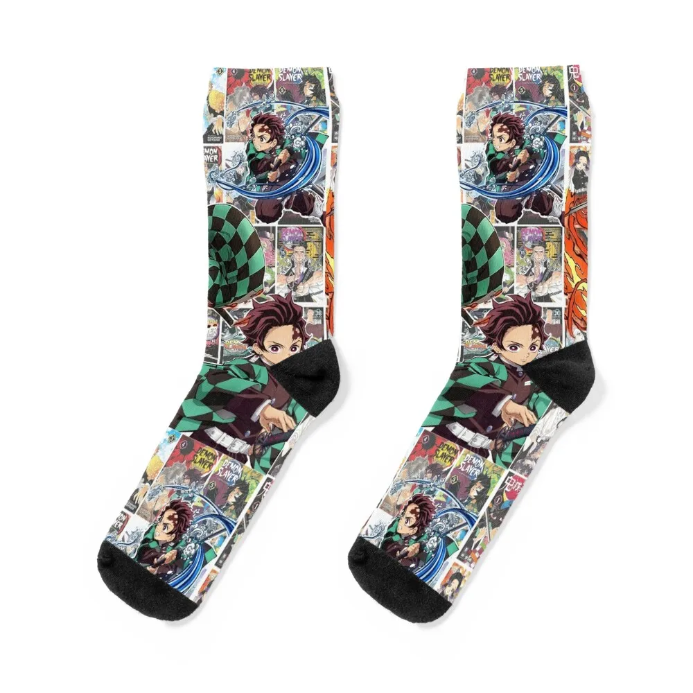 Demon Slayer All Volumes Collage Socks Sports summer aesthetic Heating sock Men's Socks Luxury Women's