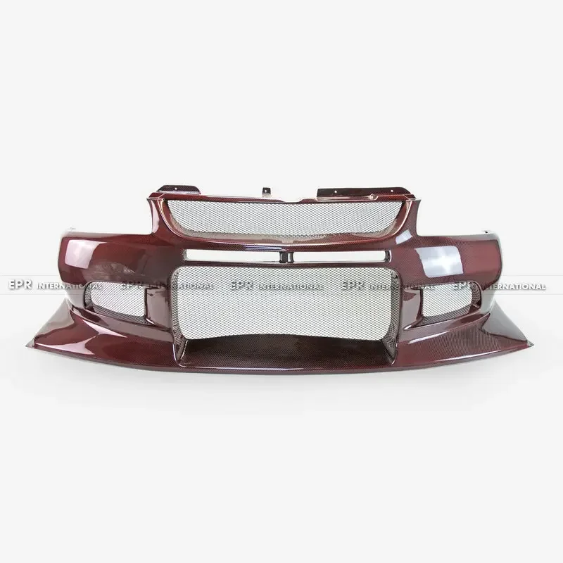 For Mitsubishi EVO 8 9 VTX Cyber Style Evo Front Bumper (Track Version)  Front Bumper Red Carbon Fiber Auto Replacement Parts