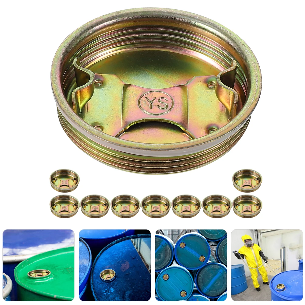 

10pcs Galvanized Iron Wire Cover Oil Screw Sealing 1 2 Set Plastic Pads Drum Lids Zinc Water Barrel Caps Oil Barrel Lids