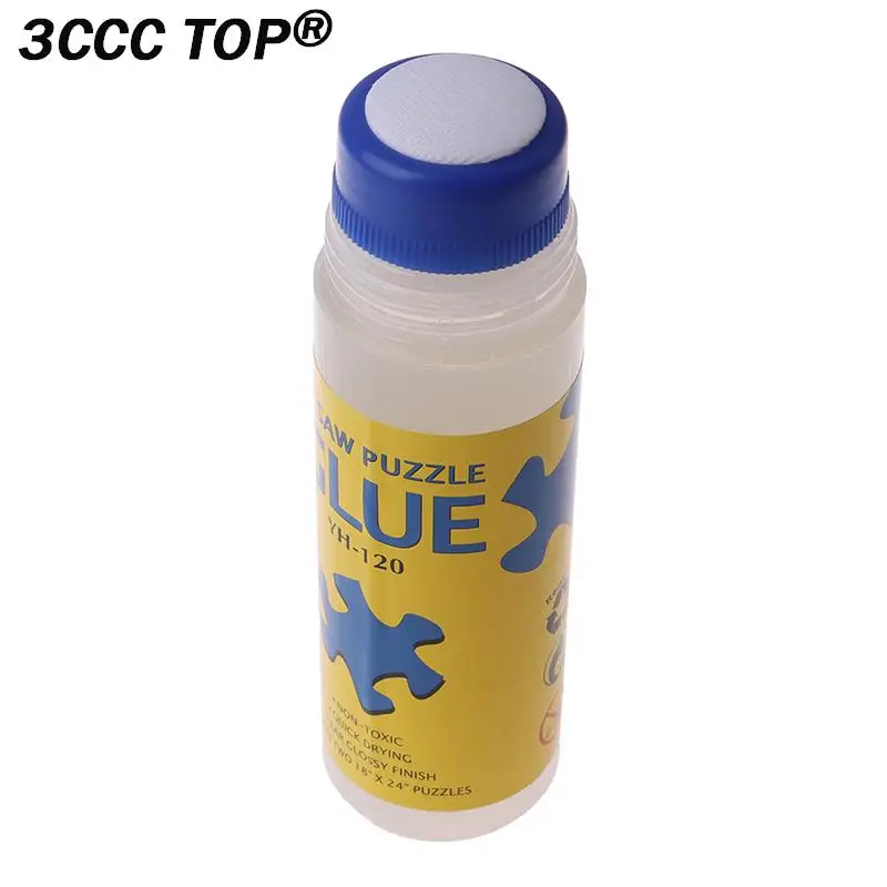 120ml Puzzles Glue Conserver Self Apply Fast Dry for DIY Sticking Paper Transparent  Adhesive Liquid Glue With Soft Brush Head