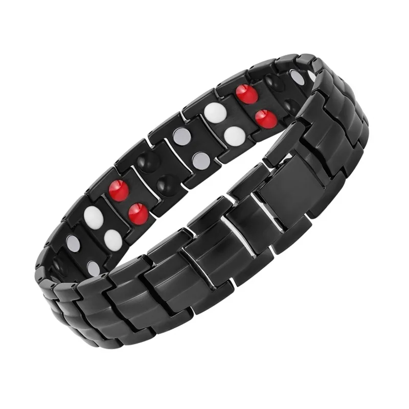 Double Row Bio Elemants Weight Loss Energy Magnetic Bracelet for Men Women Anti-Fatigue Arthritis Pain Relief Health Care Bangle