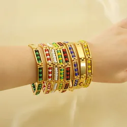 Quality Waterproof Stainless Steel Beaded 18k Gold Plated Bracelet for Women Men Party Wedding Fashion Jewelry Wholesale