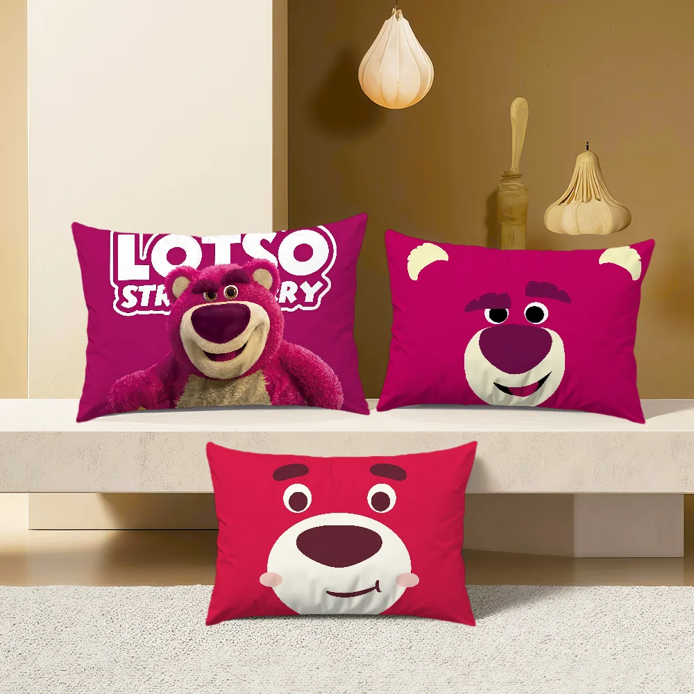 مضحك الكرتون لطيف L-Lotso h-Huggin الدب dn مستطيل وسادة غطاء أريكة المنزل غرفة المعيشة مكتب hogar مقهى المخدة