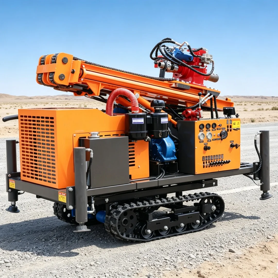 Customized Bestseller Full Hydraulic Tracked Drilling Rig, Rock Well Drilling Machine for Agricultural Irrigation