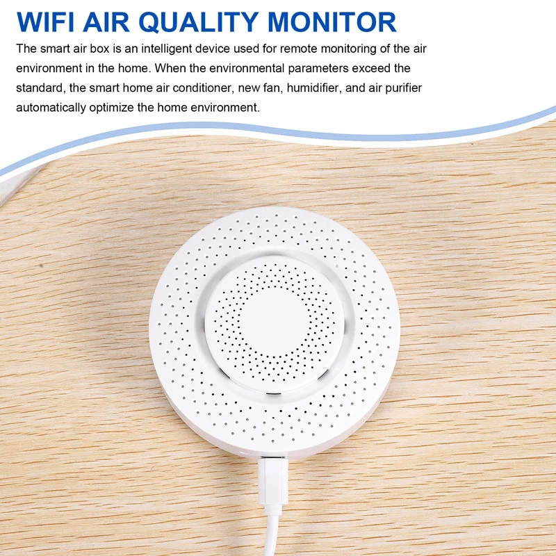 Zigbee Tuya 3.0 Air Housekeeper Temperature Humidity Detector 5 In 1 Formaldehyde VOC Co2 Temperature Humidity Detector Sensor