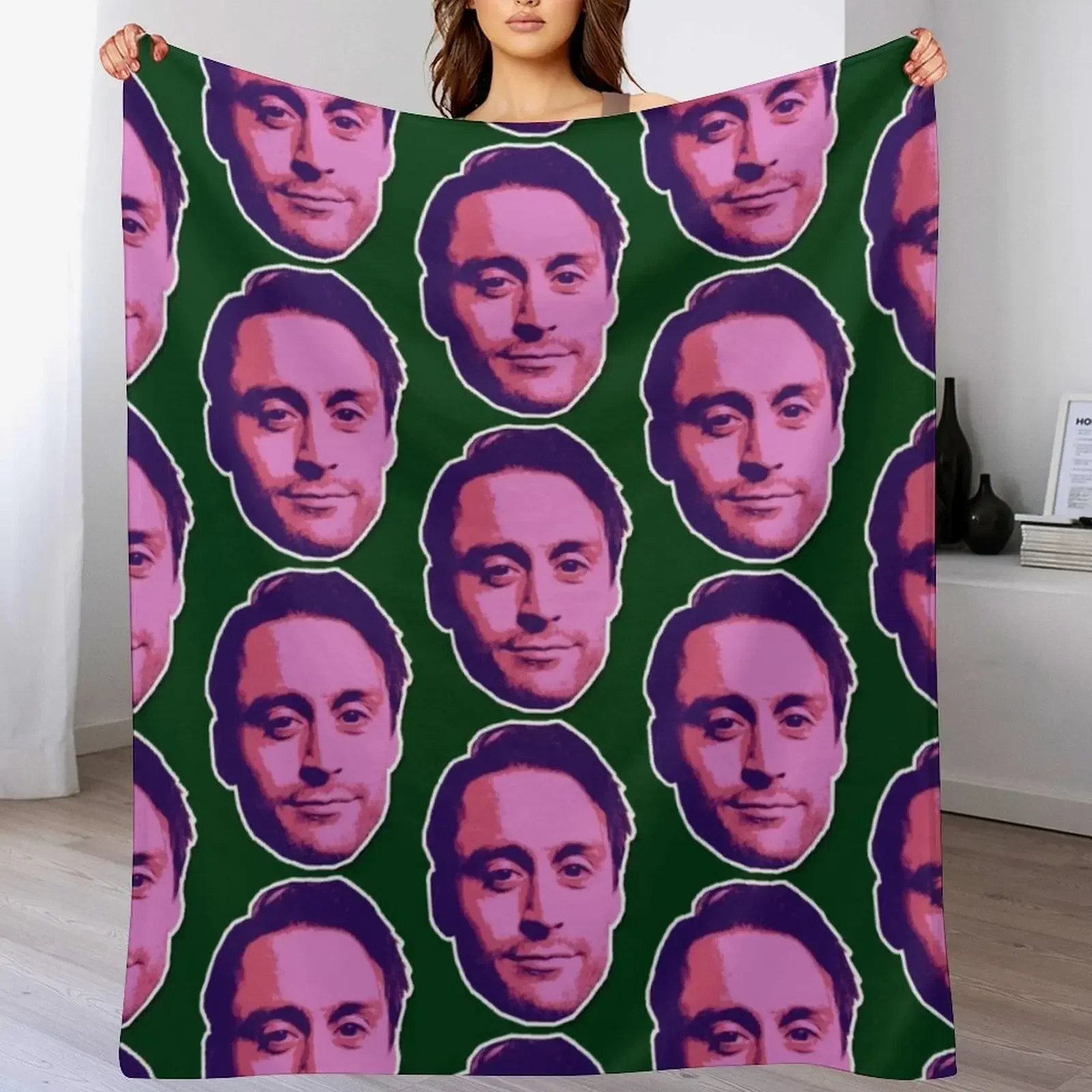 

roman roy, kieran culkin Throw Blanket Luxurious Soft Blanket Holiday Gift for Family