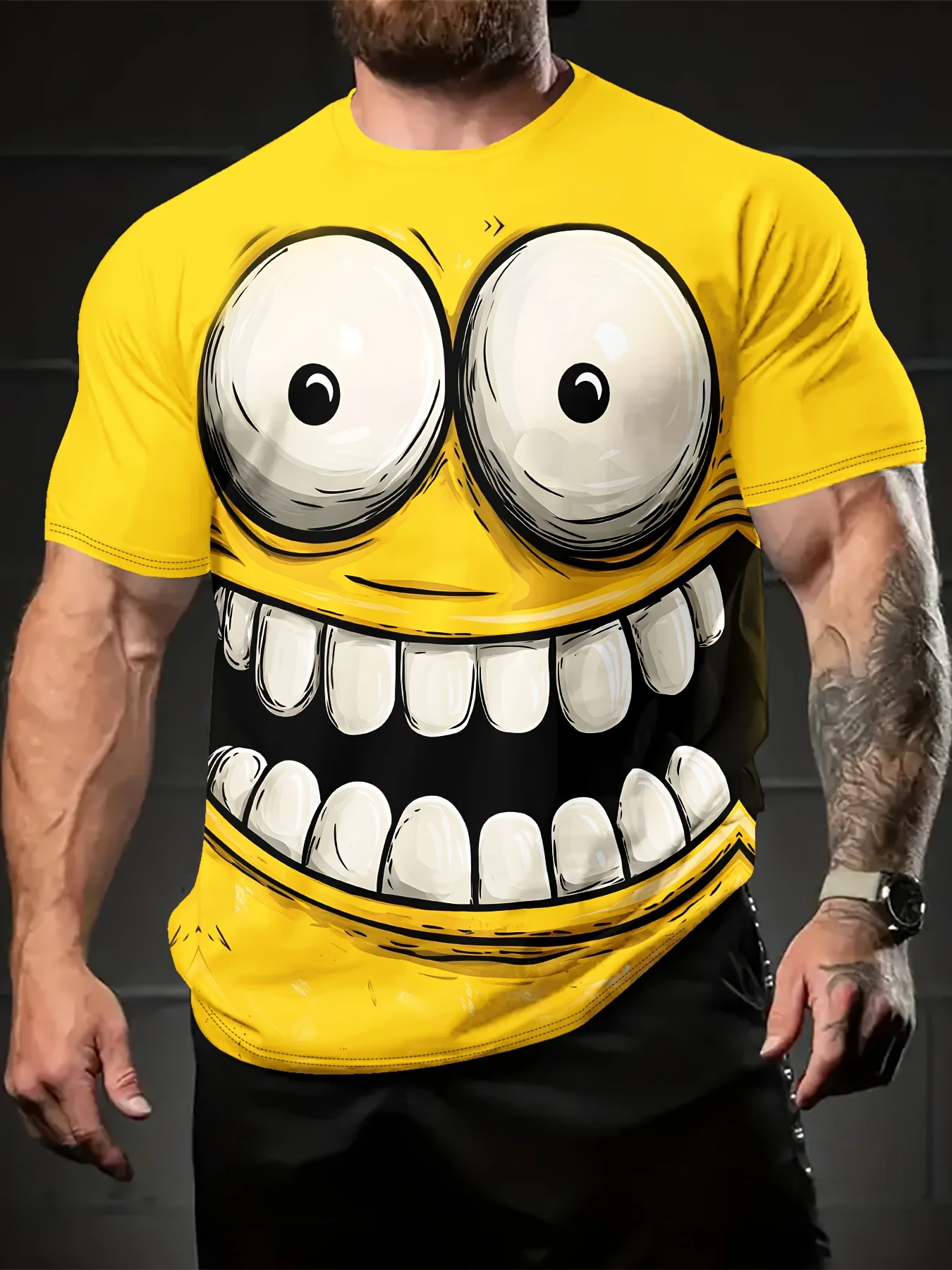 

Men'S 3D Graphic T-Shirt - "Wacky Races" Cartoon Design, Casual Crew Neck, Short Sleeve, Summer Tee, Regular Fit,