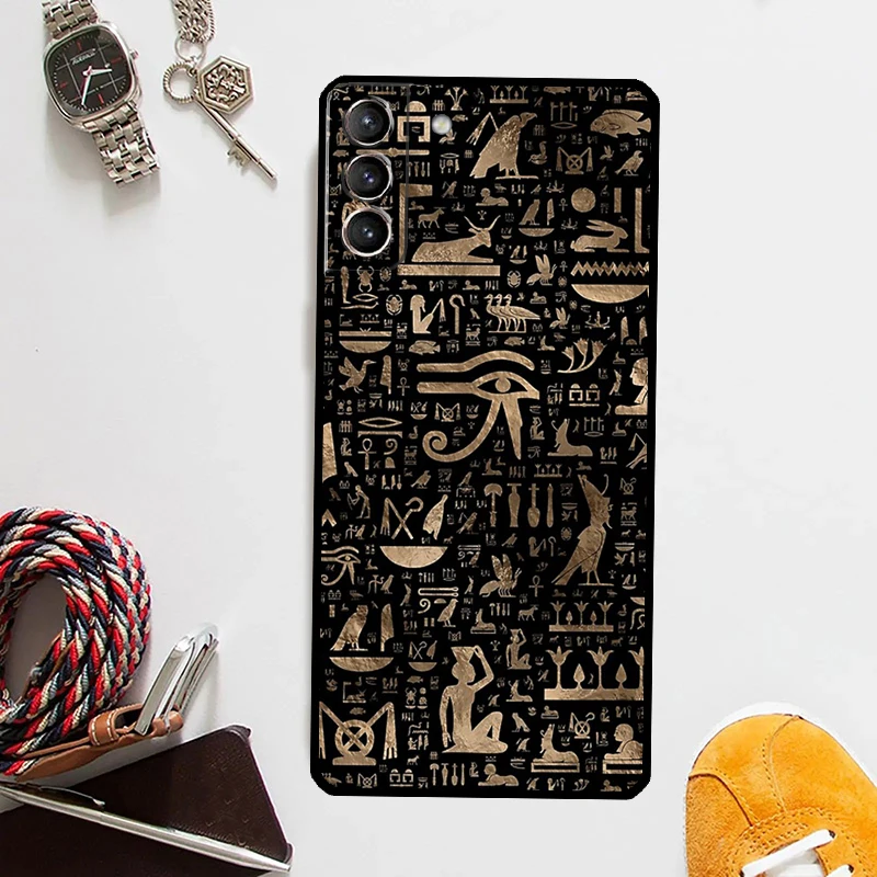 Heiliges Auge des Horus Ägypten Fresko Fall für Samsung Galaxy S24 S23 S22 Ultra Note 20 10 S8 S9 S10 plus S20 Fe S21 Fe Abdeckung