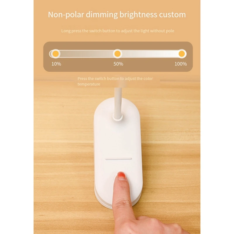 Eye-Caring LED Book Light With Adjustable Brightness & Color Modes, USB Rechargeable Reading Lamp Easy Install