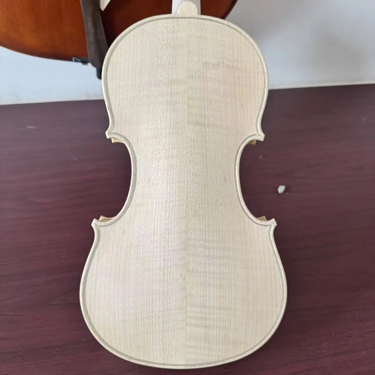 

Maple Violin with Patchwork, Tiger Stripe, Unfinished White 1715