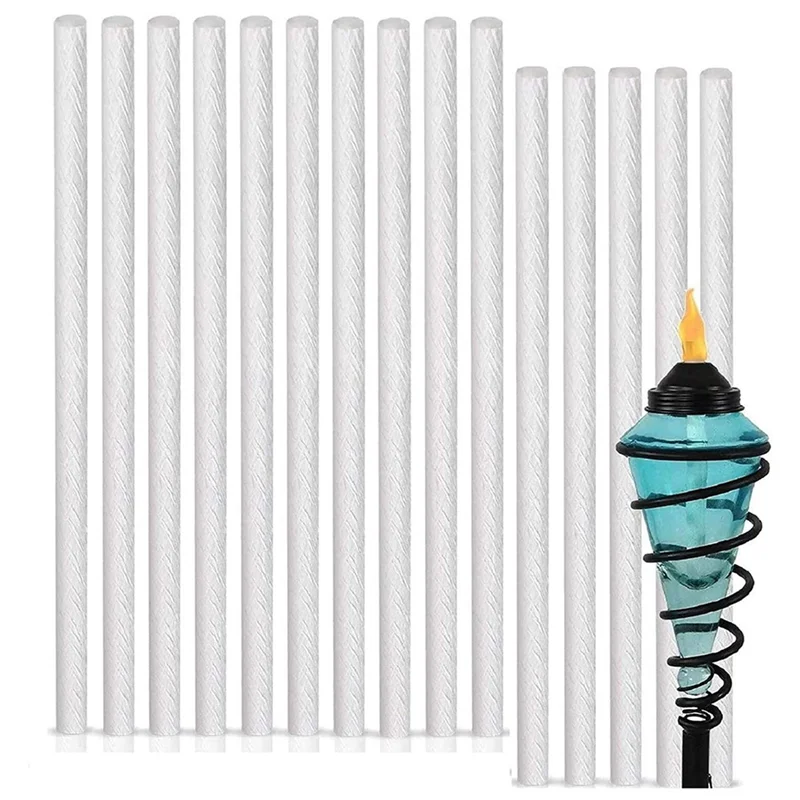 

A41I 120Pcs Fiberglass Replacement Wicks, Oil Lamps Wicks, Candle Wine Bottles Wicks 0.5 By 9.85 Inch