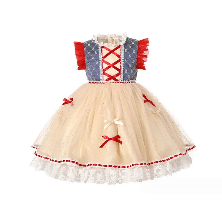 

Retail New Baby Girls High Quality Boutique Party Mesh Dress , Princess Kids Cute Cospaly Birthday Dresses Holiday 1-6T