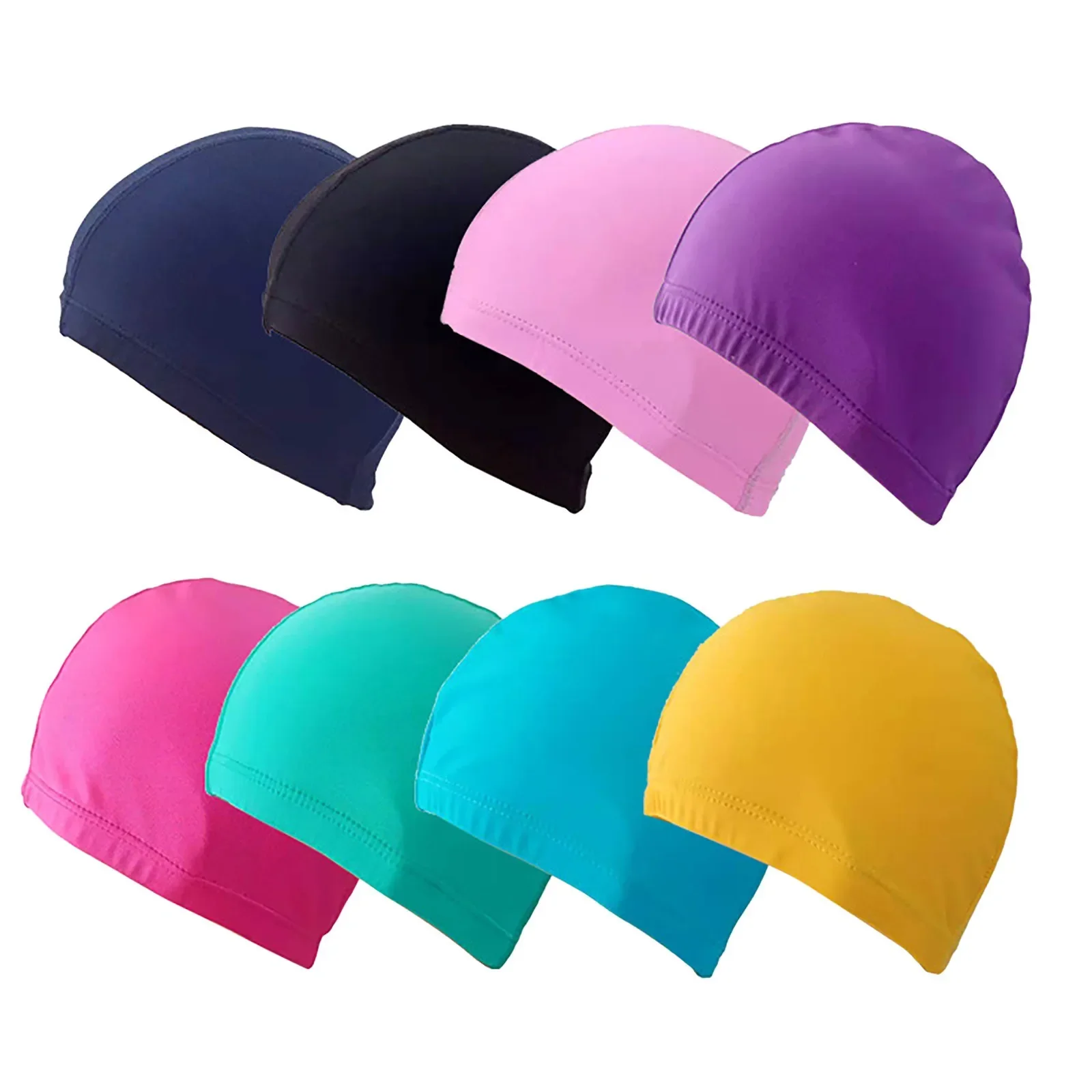 Swimming Cap Elastic Nylon Ear Guards Long Hair Pool Cap Slim Swimming Cap Swimming Accessories