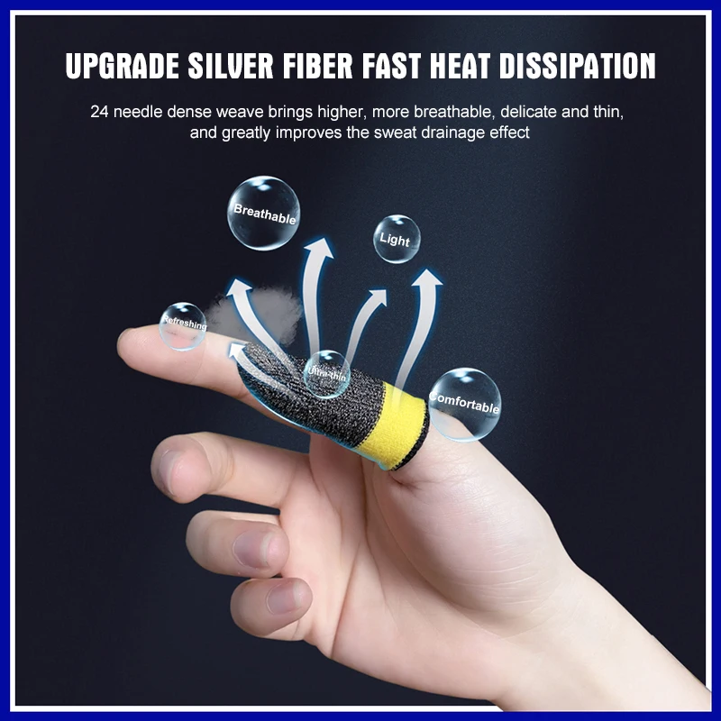 تصميم أنيق من Pubg ، تعزيز الإصبع ، الحساسية ، الراحة ، تحسين أداء الألعاب ، مضاد للعرق ، التجفيف السريع ، 1-4