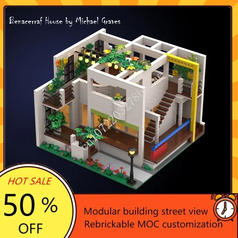 

1260PCS Benacerraf House of Micheal Graves Modular MOC Creative street view Model Building Blocks Education Assembly Toys Gifts