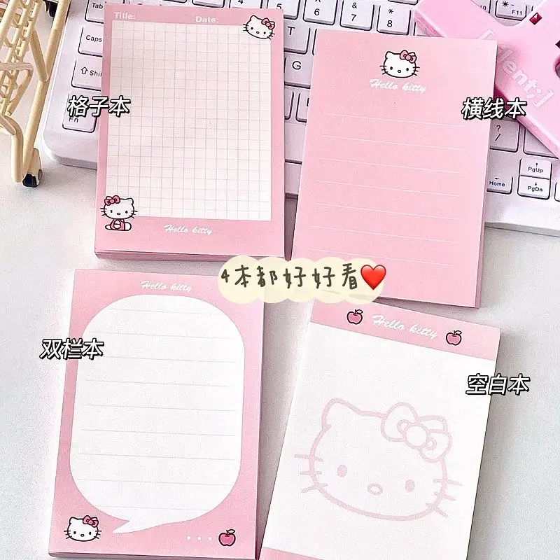 2024 New Cartoon Hello Kitty A7 Memorandum Notepad Kawaii Girl\'s Heart Practical Student Message Book Mini Portable Pocket Book