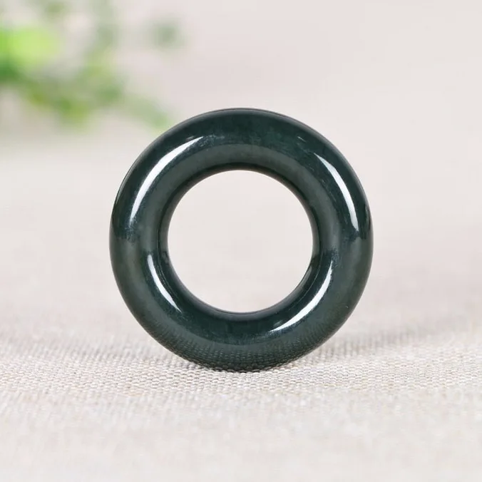 

Натуральное кольцо из синьцзянского нефрита с сапфиром, универсальное, для мужчин и женщин, с защитной застежкой.