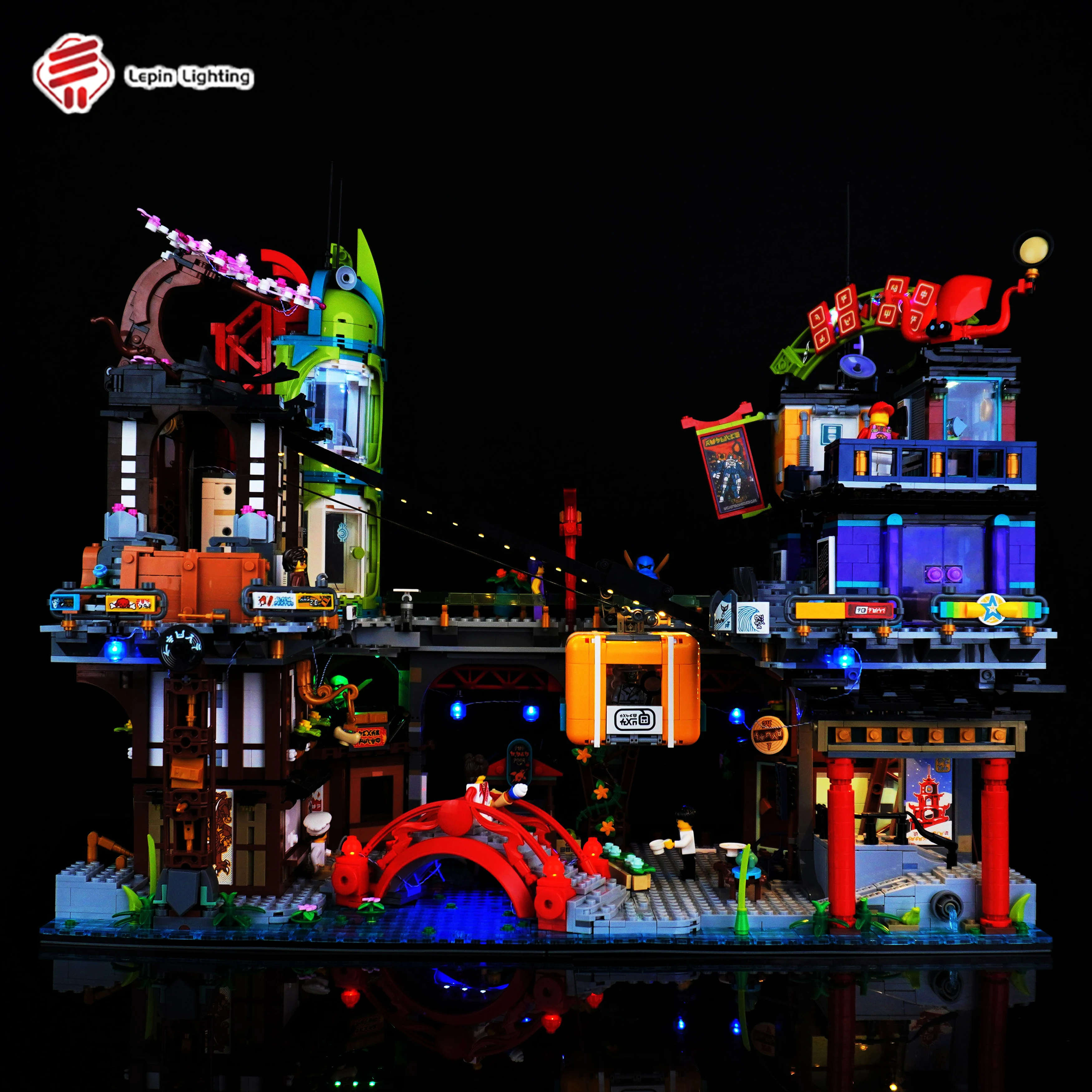 مجموعة إضاءة LED متوافقة مع 71799 مكعبات بناء شارع السوق الحضرية مجموعة إضاءة زخرفية للعرض (الأضواء فقط) #1