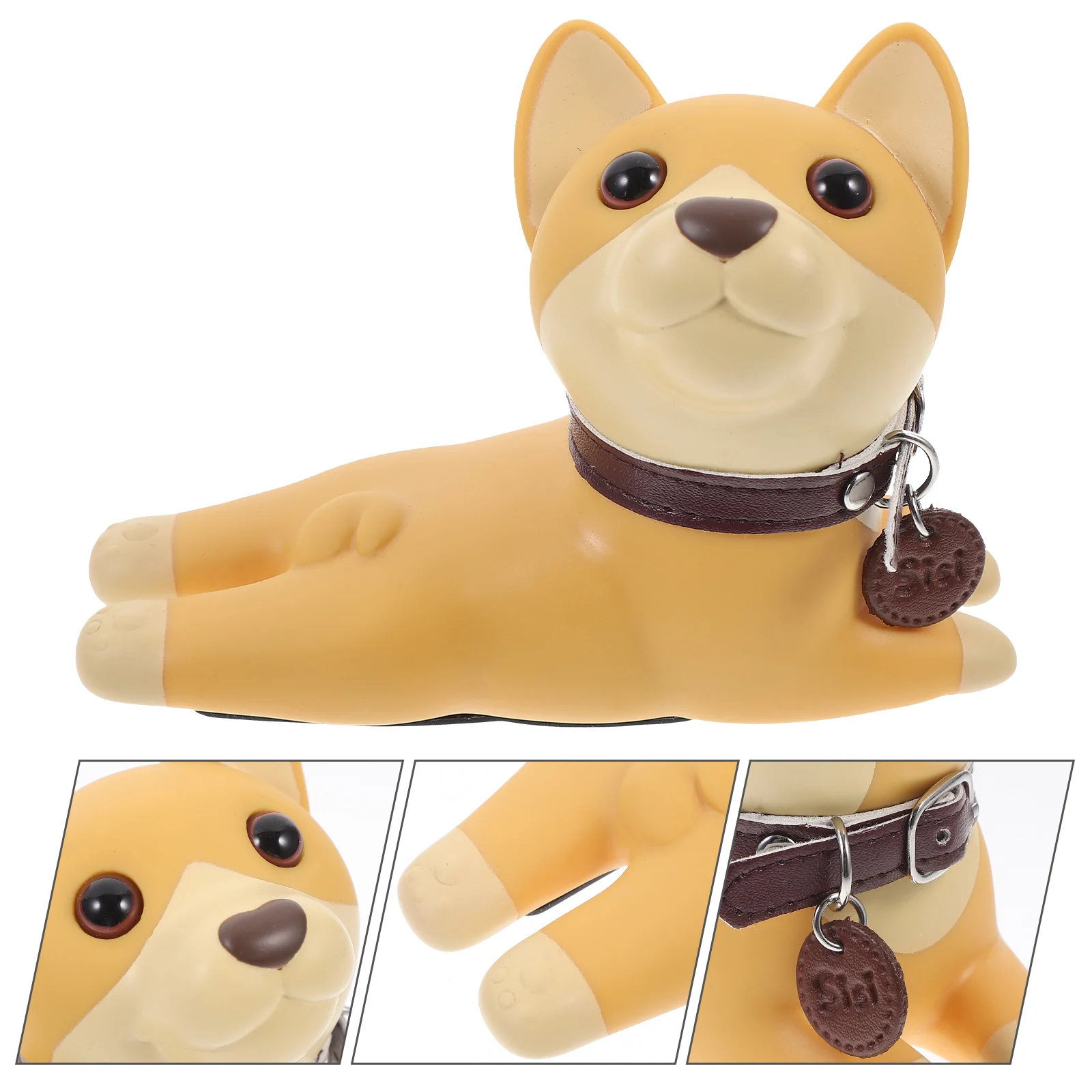 

Silicone Door Stopper Cartoon Dog Animal Decorative Non-Slip Anti-Slamming Wood Tile Carpet Office Home Khaki