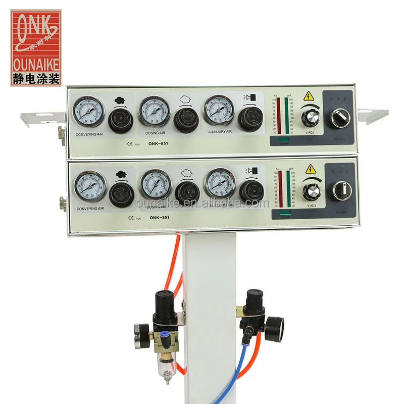 

double controller powder coating machine
