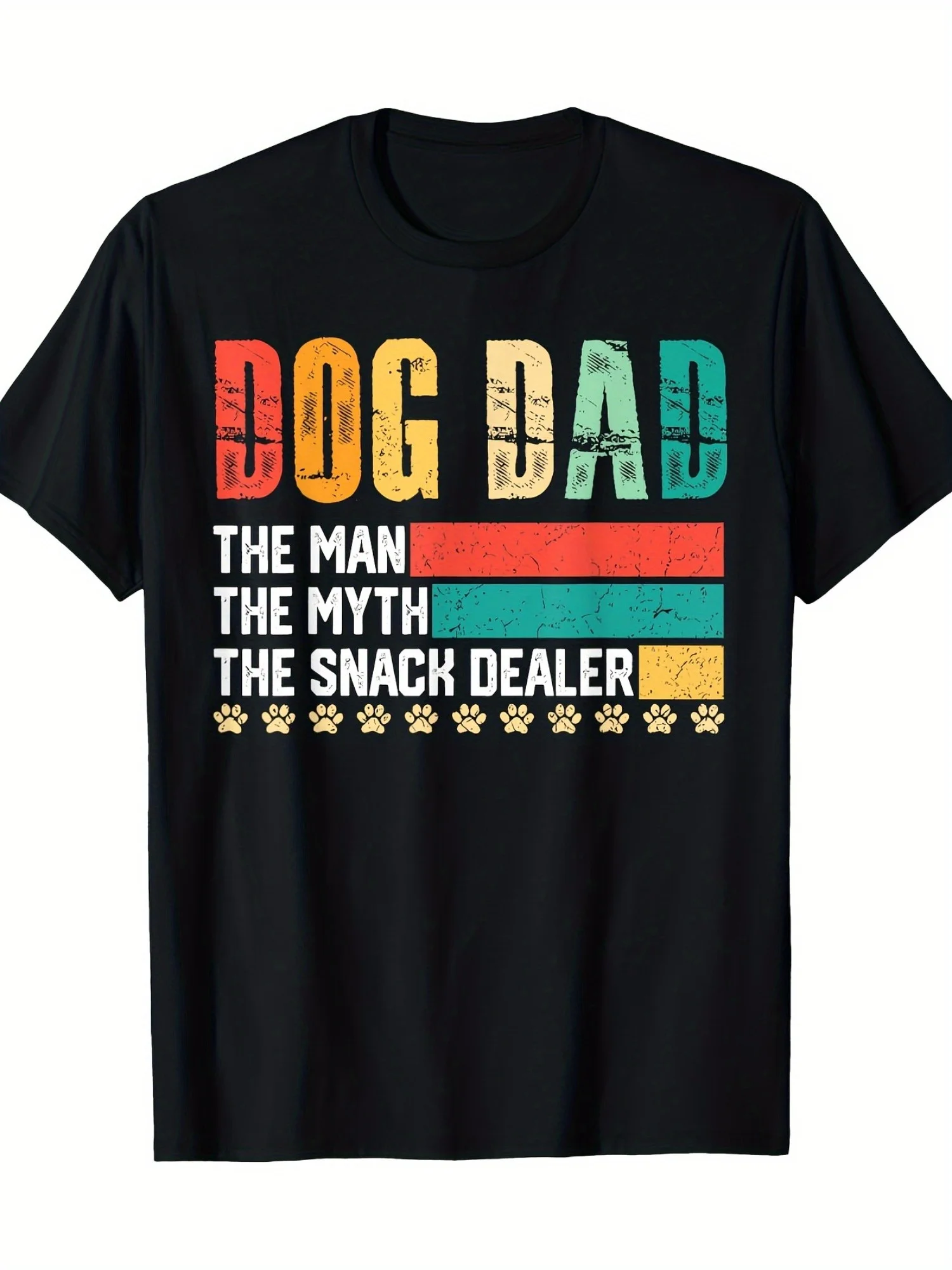 

Vintage Dog Dad "Snack Dealer" T-Shirt - Black Retro Father's Day Tee