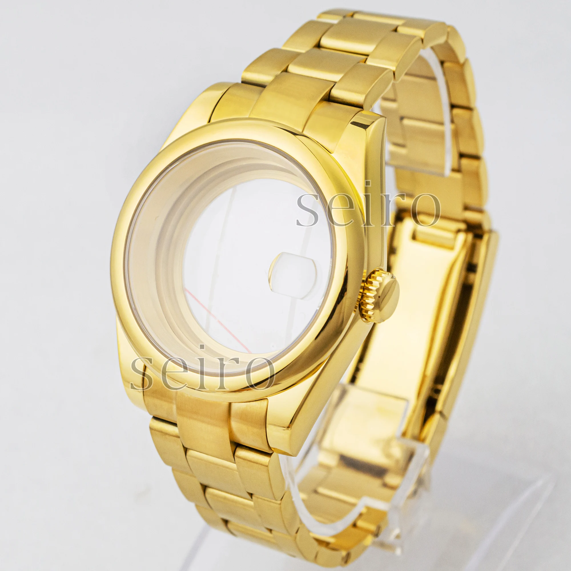 NH35 Watch Case Oyster Strap 36MM/39MM Gold Sapphire Glass 10ATM Waterproof Watch Parts fit Datejust Dial NH36 Movement