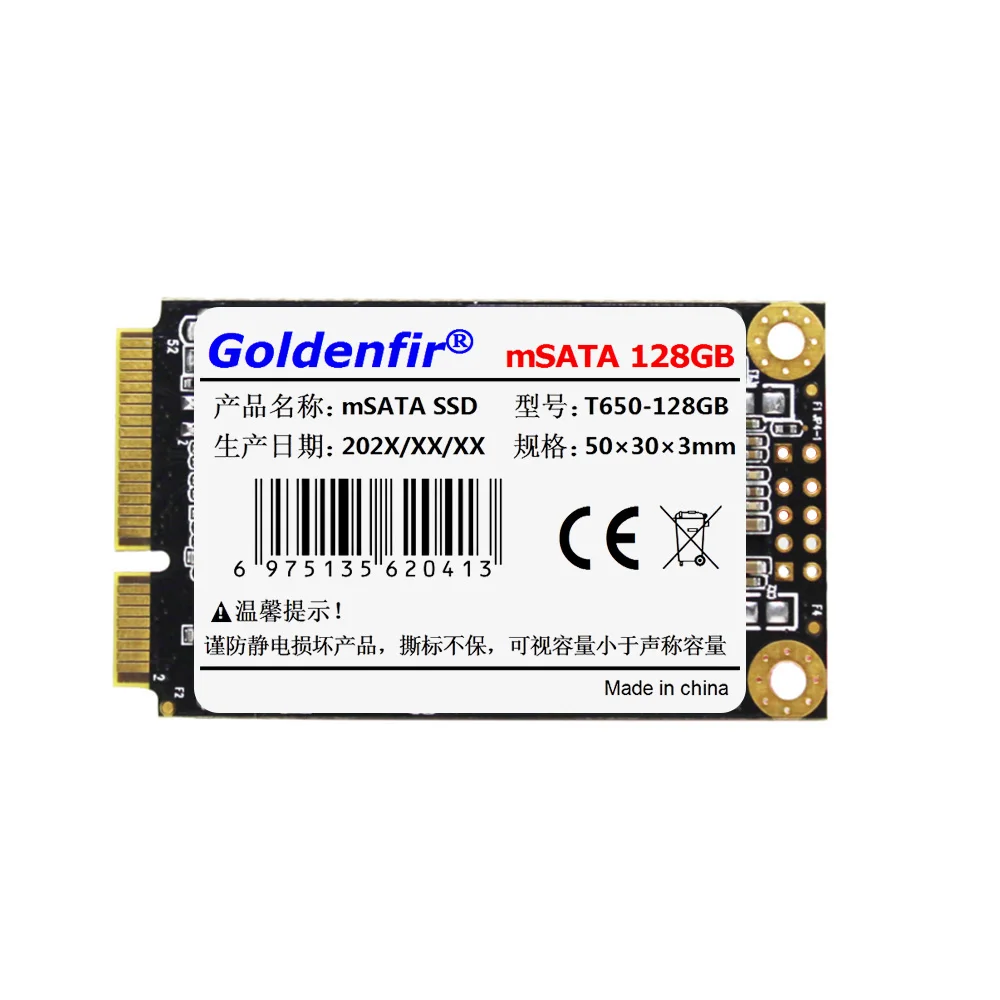 mSATA SSD SATA3.0  60GB 120GB 240GB 480GB Goldenfir Mini SATA Solid State Drive Disk