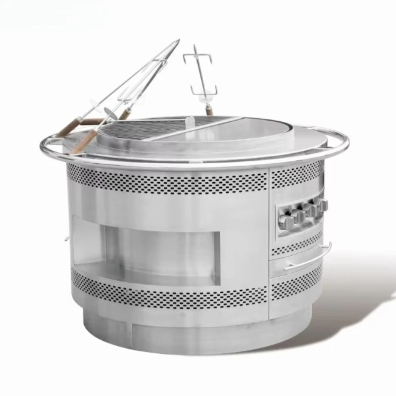 BBQ Grill Commercial Gas Outdoor BBQ Grill is height adjustable, easy to assemble, easy to clean, piezoelectric ignition