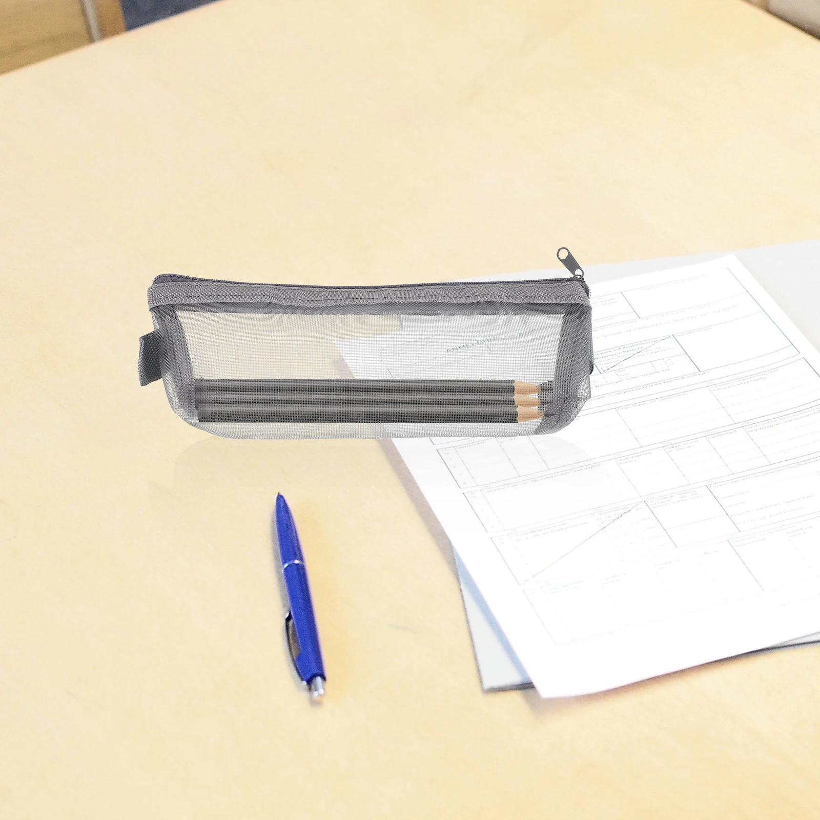 1 Bulk File Bag Mesh Pencil Case Clear Pencil Case Lightweight Large Capacity Clear Pouch Sewing Accessories Pen Storage