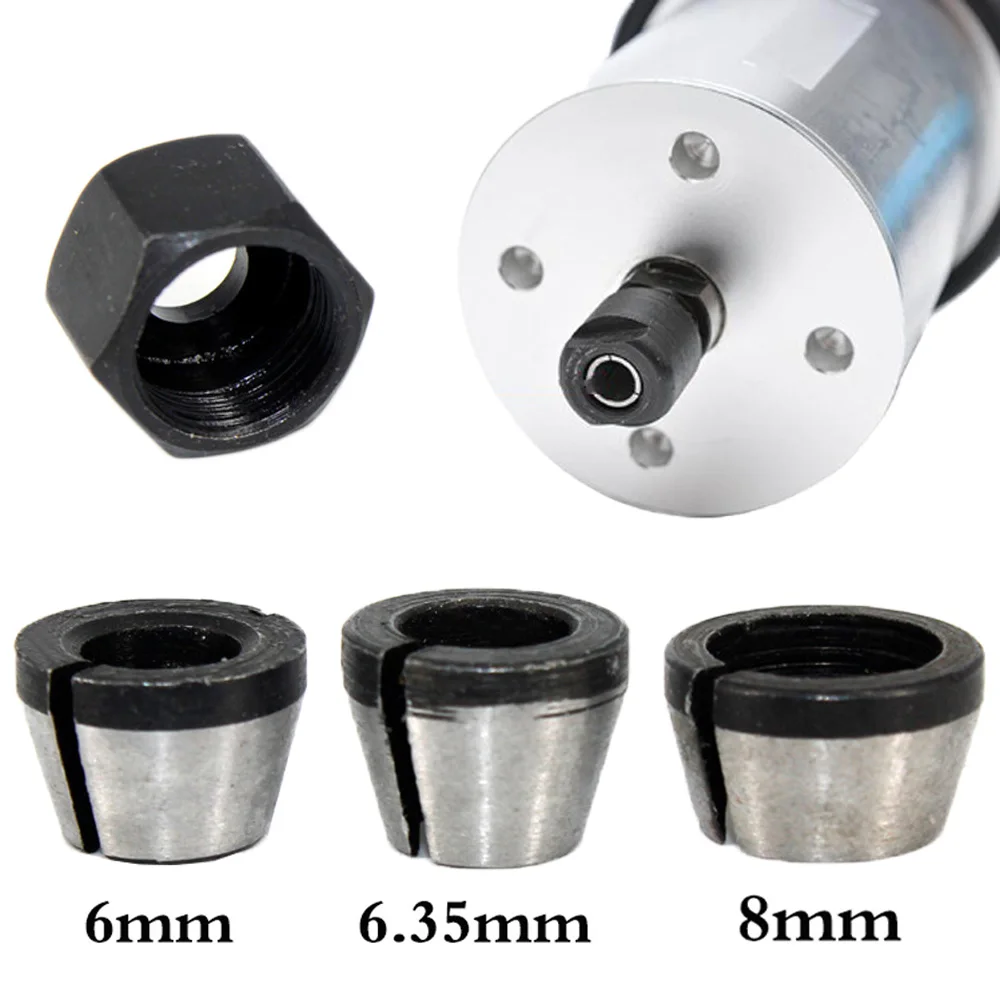 6mm/6.35mm/8mm Trimming Machine Angle Grinder Collet Conversion Sleeve Conversion Head Milling Cutter Accessory Clamp Sleeve