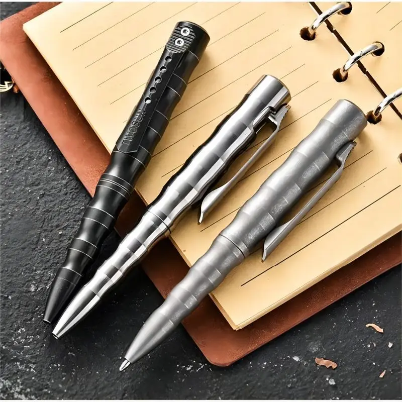 1pc Titanium Alloy EDC Pen With Writing Multi-functional Portable Tools Pen Business Office Ball Point Pen