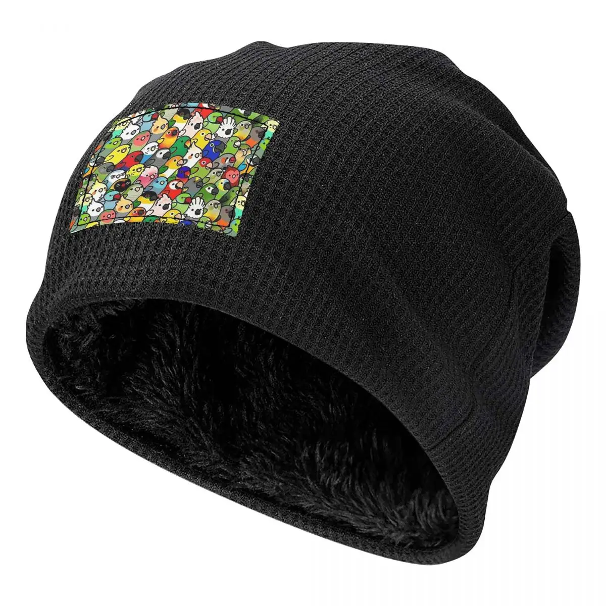 Birds Cockatiel Budgie Parrot Unisex Adult Beanies Caps Fleece-Lined Bonnet Hat Warm Fashion Autumn Winter Outdoor Skullies Hats