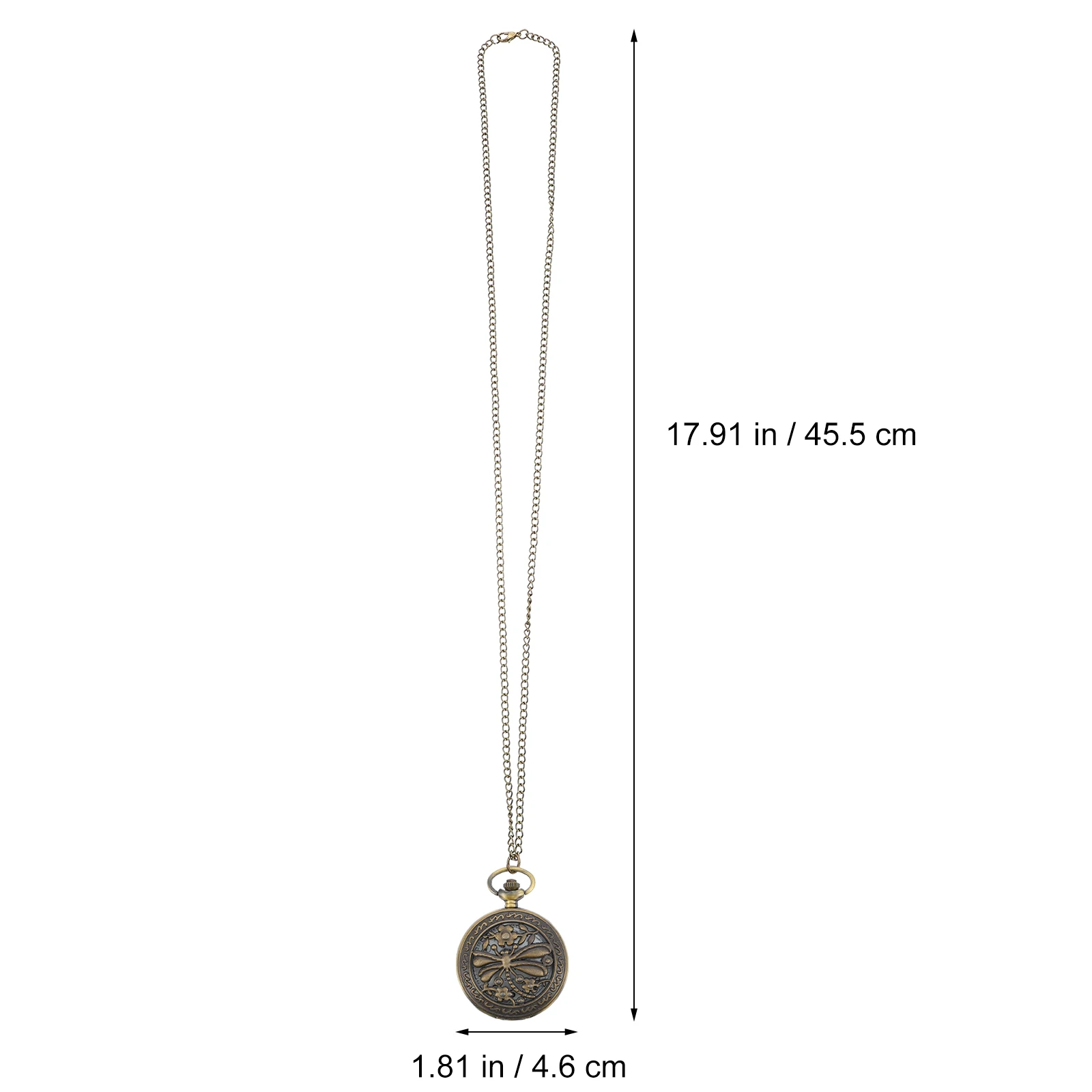 

Retro Pocket Watch Vintage Alloy Golden Hollow Design Clamshell Chain Men Watches Decor Practical Timepiece