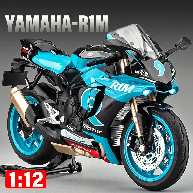 

1:12 Yamaha YZF-R1M Alloy Motorcycle Model Diecast Vehicles Off Road Autocycle Childrens Toys Gift Alloy Motorcycle Model