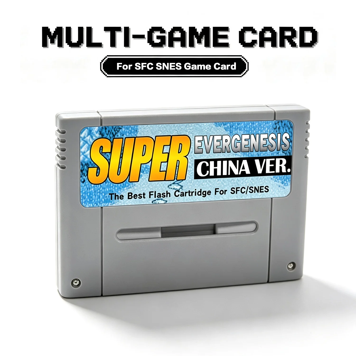 Super EverGenesis Flash Cartridge Compatible With SFC SNES Game Console Support Mini SD Retro Game Card For 16‑Bit Game System