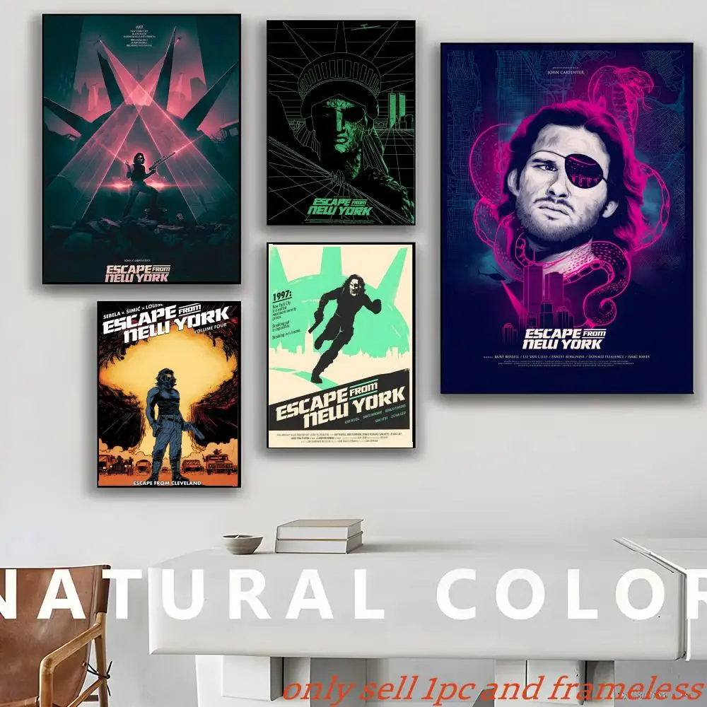 Action Movies E-Escape from New York Poster Modern and Elegant Wall Stickers for Home Decor Living Room Dormitory Wall Art
