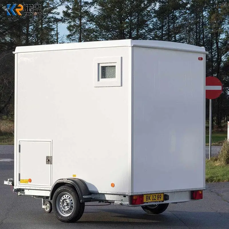 2 Station Mobile Portable Toilet Trailer VIP Luxury One Stall Restroom Trailer Prefab Houses Container Toilet