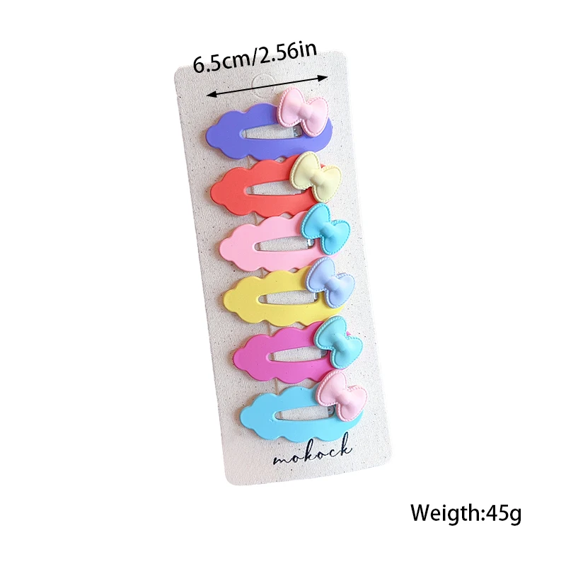 2026 Neu 5-teiliges Set Koreanischer Süßer Stil Niedliche Schleifen-Wolken-Wellen-Haarspangen Haarschonende BB-Clips für Baby-Mädchen Kleinkind-Accessoires – Detail 1
